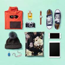 100pcs Thickened Shipping Bags, Poly Mailers,Packaging Bags,Courier Bags,Rich Patterns,Lightweight,  Large Capacity, Multi-Functional Bags,Modern Transportation Packaging E-Commerce Logistics Express Packaging Bags, Suitable For Transport And Mailing  Clothing, Books, Daily Necessities, As Surprise Gift Bags, Holiday Gift Packaging Bags, Portable Packaging Bags For New Year, Wedding,Christmas, Halloween, Autumn Harvest Festival, Etc - Hoa hồng trắng - Xem 6