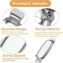 Multi-Functional Aluminum Cheese & Butter Cutter – Egg Slicer, Foie Gras & Cheese Slicer - Bạc - Xem 6