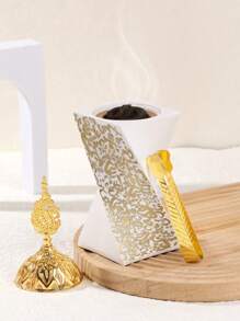 1件/套创意卧室香炉，金属盖中东香炉装饰，香薰扩散器，驱蚊香盒，家居装饰，房间装饰，瑜伽室，露营，花园，露台，经典烛光晚餐道具，装饰品 - 白色 - 查看 21