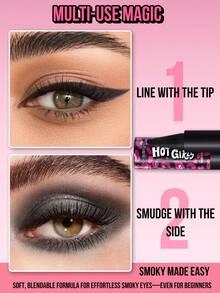 MISSLYN-Boss Babe Eyeliner Pencil, Eyeliner, Eyeliner And Eyeshadow 2-IN-1, Multiple-Use, Creamy Texture, Smoky Eyes Pencil, Matte Eyeliner Pencil, Blendable Smooth, Smooth Color Development, Highly Pigmented, Smudge-Able, Easy To Use, Beginner-Friendly, Precise Drawing, Smoky Makeup, Deep Eyes, Hazy Eye Makeup