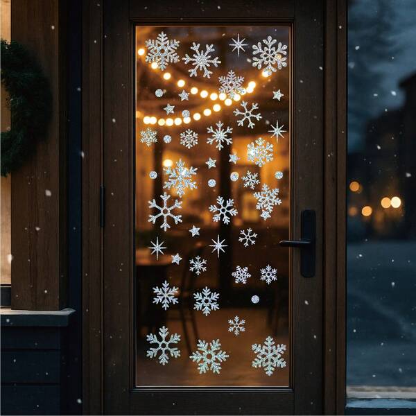 4pcs Christmas Snowflake Stickers – Gold And Silver Glitter Stickers, Including Gold-Sand And Silver-Sand Snowflake Designs. Perfect For Holiday Party Decorations, Winter-Themed Decor, And Adorning Glass Doors, Windows, Glass Jars, Water Bottles, As Well As Gift Embellishments. These Shimmering Stickers Add A Magical, Festive Touch To Any Surface! Christmas Christmas Decorations Christmas Pajamas Christmas Gifts Christmas Decor