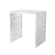 Acrylic End Table, U-Shaped Side Table With Rounded Edges, Stylish Modern Coffee Table Small, Shower Benches, Acrylic Step Stool, Thickened Clear Footstool Bathroom (40 X 29 X 42 Cm) - Transparent - View 2