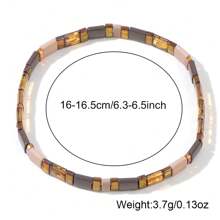 1 件 Tila 彩色玻璃种子堆叠 2025 时尚手工串珠手链手工弹力简约珠宝青少年女士礼物