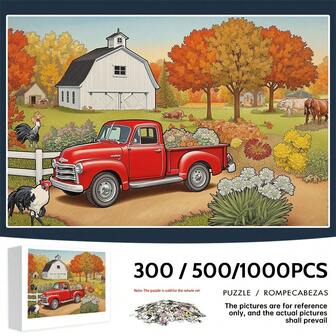 1000/500/300pcs Adult Jigsaw Puzzles, 38x26cm/14.96x10.24in, High Quality Thick Cardboard With Vibrant Colors, Portable Art Decor DIY Hobby Essential, Perfect Gift For Birthday, Halloween, Thanksgiving, Ramadan, Easter, Intricate Craftsmanship, Learning, Entertainment Activity Game, Artistic Puzzle Collection With Engaging Creativity, Improve Cognitive Ability