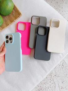 5pcs纯色基础简约时尚个性化设计苹果手机壳