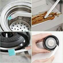 UTHCLO Cleaning Brush Set Multi-Function Brush Cleaner Bottle Dish Scrubber Crevice Groove Window Track Tool Home Cleaning Kit Easy Storage