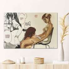 1pc Framed Eroticaa,Lgbt Art 2021 By . C. Zittermann Museum Grade Art Print Canvas Wall Hanging Decor,Canvas Wall Art Poster Decor Pictures For Room Home Aesthetic Decor,Suitable For Living Room,Bedroom,Bathroom,Study&Office,Cafe&Bar,Corridor Wall Decorationc - 框架 - 查看 1