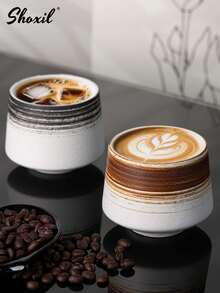 shoxil 1PC Ceramic Coffee Mug, Gradient Coffee Cup, Latte Mugs, Coffee Cup, Teacup, Water Cup, For Home, Cafe, Gift