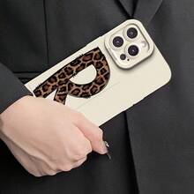 Funda para teléfono Letra R Patrón de Leopardo Impresión Ojos Teléfono Suave Teléfono Mate Cubierta del teléfono 360 Grados Completo 11 12 13 14 Pro 15 XR X/ XS 8 Plus SE Smartphone - Beis - Ver 5