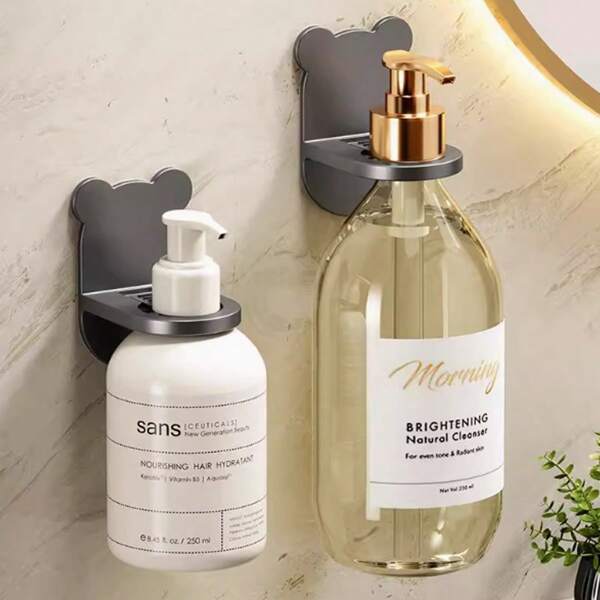 1pc Bathroom Shower Caddy Shelf, Wall Mounted Shampoo Holder, Soap Dispenser Rack For Bathroom