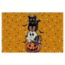 1/2/4/6 Piece Table Mat Set, Halloween Themed Style, Bat Pattern Print, Size 30x45 Cm. Polyester Halloween Placemats Are Suitable For Home Kitchens/Heat-Resistant Tablecloths, Easy To Clean, And Are Ideal Accessories For Home Kitchen Dining Tables. They Are Suitable For Family Gatherings And Indoor Occasions, And Are The Best Choice For Halloween Decoration.