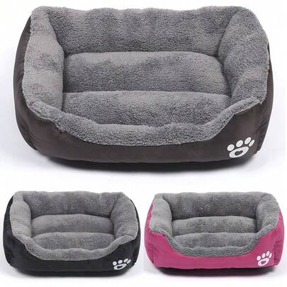 1pc Pet Bed, Suitable For Small, Medium, Large Dogs, Warm And Washable, Soft And Comfortable Plush Pet Bed, Also Suitable For Cats And Dogs