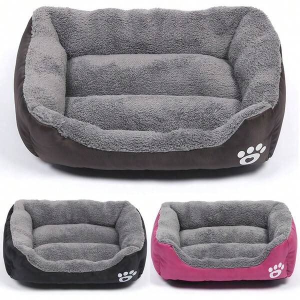 1pc Pet Bed, Suitable For Small, Medium, Large Dogs, Warm And Washable, Soft And Comfortable Plush Pet Bed, Also Suitable For Cats And Dogs
