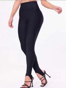 High Waist Legging Pants Fitness Fashion - Black - View 4