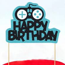 1 件 13 岁官方青少年电子游戏蛋糕装饰 - 生日主题精选，为 13 岁游戏派对装饰欢呼 - 彩色 - 查看 10