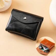 1 pièce Mini Porte-monnaie vintage végan zippé, porte-cartes de crédit authentique, en PU, portefeuille pour femmes, porte-cartes authentique portable et portefeuille pour femmes, cadeaux de demoiselle d'honneur, cadeau pour femmes, cadeau d'anniversaire, cadeau amusant, petits cadeaux, idées cadeaux