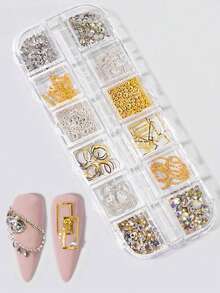 1 Box Chain Nail Jewelry Diy Art Punk Style 3D Nail Art Ornaments Jewelry Nail Supplies Nails Nail Charms Nail Gems