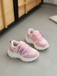 幼儿儿童软底防滑透气动物卡通运动鞋，春秋季 - 粉色 - 查看 4