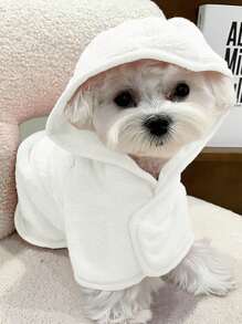 1 Pc Pet Bathrobe Hood Design, Multiple Sizes & Colors Available, Puppy Towels, Pet Towels, Dog Accessories, Cat Towels, Dog Towels, Super Absorbent Quick Drying Pet Towels With For All Pets, Dogs & Cats, Pet Towels For Drying Dogs & Cats Large, Adjustable Pets Robes For Bath, And Dog Dryer For Dogs & Cats, Pet Supplies, Bath Towels, Wearable Towels, Long Robe, Bath Robe, Bathroom Decors, Bathroom Accessarles, Valentine's Day Gift