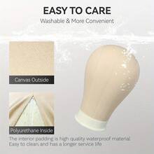Wig-Making Mannequin Head, Made Of Material, Designed With Styling And Display Headband Installation Holes, Suitable For Making And Showcasing Lace Wigs, Includes A Fixed Stand, Needles, And Wig Caps - Bộ 22 inch - Xem 6
