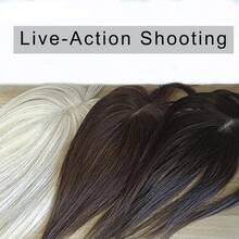 #Beige 5x9cm Hair Topper 2 Clips With Invisible Lace Human Hair Hair Toppers For Women Natural Włosy For Thin Hair One Piece Toppers 5x9cm Base - Màu be - Xem 5