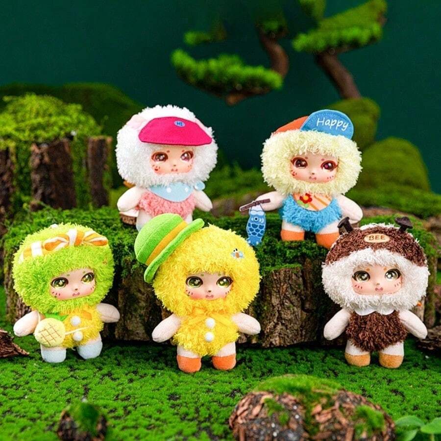 可爱玩偶公仔毛绒玩偶桌面装饰摆件派对玩偶背包吊坠书包饰品玩偶，新年圣诞节活动派对礼物，硬塑料填充物 - 13公分 - 查看 1