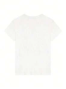 Retro American Letter Print Short Sleeve T-Shirt, Minimalist Design, Slim Fit Casual Top Suitable For Summer