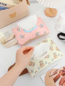 1 Stück praktische Taschentuchbox mit niedlichem Tiermuster, Schreibtischdekoration, Feuchttücher Aufbewahrungstasche, tragbare Taschentuchbox, auch zum Aufhängen, tragbare Taschentuch-Aufbewahrungstasche für Kinderwagen, Valentinstag Geschenke, Badezimmer Aufbewahrung, Büro Taschentuchaufbewahrung, Schlafzimmer Taschentuchaufbewahrung