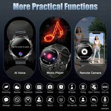 GUHUAVMI 2025 New Men's Outdoor GPS Sports Smartwatch, GPS+Beidou Dual Frequency Positioning, LED Flashlight, 3ATM Waterproof Watch, Alloy Body, 540mAh Battery, Multi-Color Strap, Wireless Call, Voice Assistant, Reminder Function, GPS Tracking, 100+Sport Mode, Compass, Altitude And Air Pressure, Fitness Tracker Bracelet, Women's Outdoor Sport Smart Watch, For Android IOS - Multicolor - View 10