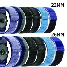 1 قطعة سوار ساعة رجالي، سوار بديل لساعة ذكية، سوار بقياس 22مم/26مم، سوار نايلون عالي الجودة بإبزيم وحلقة، سهل الارتداء، قابل للتنفس ومتين، مناسب للاستخدام اليومي والرياضة واللياقة البدنية، هدية عيد الميلاد وعيد الهالوين، مناسب للرجال والطلاب، سوار معصم مريح