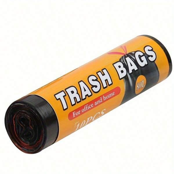 1pcs Bolsa de Basura Desechable Negra Engrosada con Cordón para Uso Doméstico, Cierre Automático Portátil, Cuatro Tamaños, Bolsa de Basura Grande, Bolsa de Plástico para Limpieza Diaria, Adecuada para Jardín, Cocina, Dormitorio, Baño, Restaurante