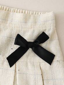 Girls' Fashion Elegant Jacket & Pleated Skirt Set - White - View 5