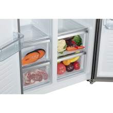 iceBlue 15.6 Cu. Ft. Black Stainless Steel Side-By-Side Refrigerator - Independent Left Freezer & Right Fridge Temperature Control - US B Type Plug(110-127V) - View 8