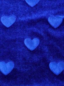 Vestido de manga larga con encaje, parches y aplicaciones de corazón de terciopelo para niña joven