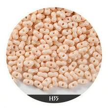 100 piezas de cuentas de vidrio en forma de cacahuete de 3x6mm, cuentas de vidrio jade de colores surtidos, cuentas sueltas lindas, cuentas espaciadoras a granel para hacer joyas, pulseras, aretes, collares DIY