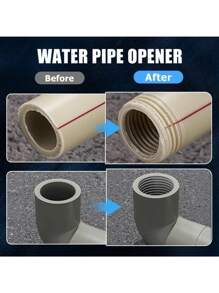 2pcs Integrated Internal & External Thread Tool, Dual-Function Pipe Threading Cutter, Electric Drill Compatible PVC Plastic Pipe Threading Processing Set, Essential For Home Repair