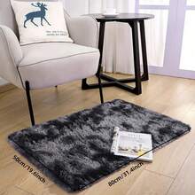 1pc Soft Plush Carpet, Non-Slip Soft Carpet Mat, Very Suitable For Bedroom, Living Room, Bed Decoration