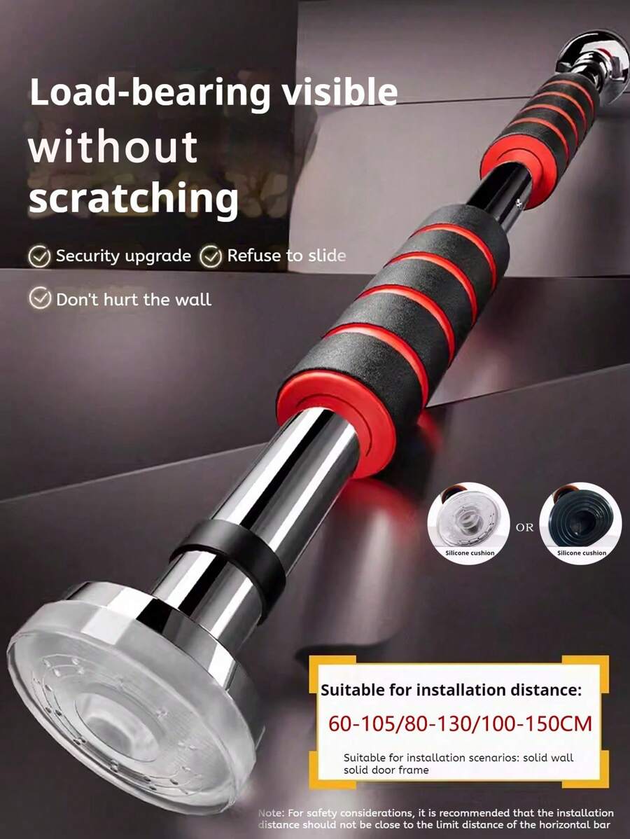 1pc Indoor Pull-Up Bar, Home Fitness Equipment For Household, Door Mounted, No Drilling Required - Multicolor - View 1