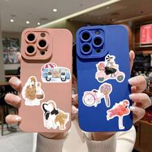 SCXXBSW 50 pezzi Adesivi divertenti e raffinati con motivi cartoni animati ad acquerello per decorare diari, bagagli, chitarre, taccuini, impermeabili