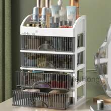 NetHong 4/5Tier Large Makeup Storage Box Case Cosmetic Stationery Drawer Desktop Table Organiser - White - View 3