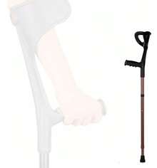 Par De Muletas Canadienses Reforzadas Plegables Doradas con funda - Bronce - Ver 2