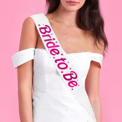 1 Bride To Be Shoulder Strap, Bachelor Party Accessory, Wedding Decoration, Party Photo Prop