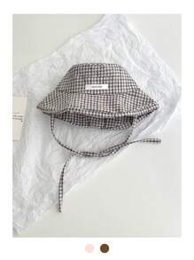 1 件女士多巴胺对比条纹宽边渔夫帽，户外徒步露营钓鱼防晒帽，轻质亚麻夏季渔夫帽 - 斜條紋撞色掛繩 - 查看 28