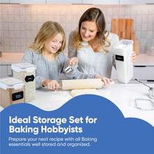 5/9-Piece Set Of Airtight Food Storage Boxes With Lids, Multi-Size Plastic Storage Organization, Effectively Keep Fresh & Dry, Ideal Storage Set For Grains, Flour, Sugar, Pasta, Includes Labels And Markers, Home Kitchen Storage Organization - Clear - View 11