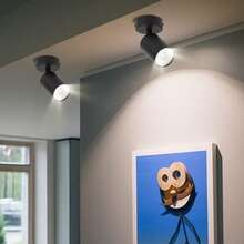 CANMEIJIA Spot encastré au plafond GU10, lampe de plafond moderne en aluminium, spots simples/doubles/triples/quadruples, noir/blanc, avec ou sans ampoules, installation facile, convient pour couloir, entrée, vitrine, pièce, cuisine, hall d'exposition, salle de lecture, salle à manger, bar, chambre, café, salon, magasin de vêtements