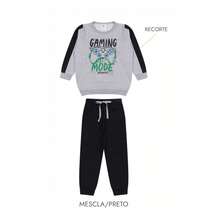 Boys' Fleece Tracksuit Set / Boys' Winter Set - Màu Xám nhạt - Xem 1