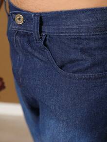 Barão Balão Men's Jeans, Wide Leg Model - 深色水洗藍 - 查看 6