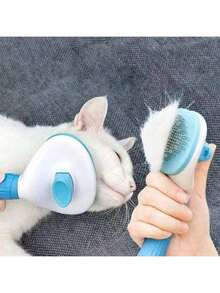 1 件装软毛宠物美容刷，自动脱毛狗/猫刷 - 除毛梳和无痛脱毛器，可控制脱落并收集毛发，是冬季宠物脱毛季节的理想选择，可作为圣诞礼物和日常家居美容，非常适合宠物主人、狗/猫爱好者和经常进行宠物美容的人 - 彩色 - 查看 2