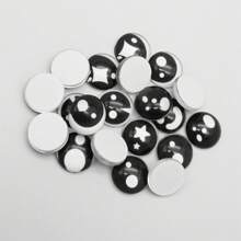 50Pcs Mixed Black Bear Eyes Glass Cabochons, Flat Back Cute Eyes For Animal Toys, Doll Eyes, DIY Craft Supplies (6mm, 8mm, 10mm, 12mm) - Mixed Bear Eyes - View 9