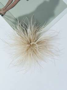 15cm High-Quality Retro Classic Faux Ostrich Feather Lapel Brooch Pin, Fashion Versatile Clothing Accessory Gift - Flower - View 39